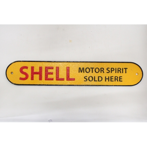 197 - A CAST SHELL MOTOR SPIRIT SIGN