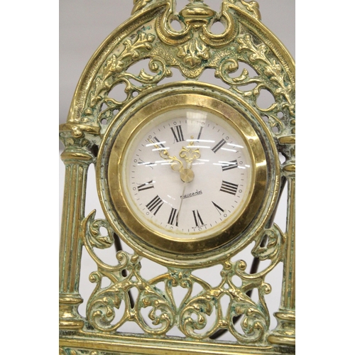 206 - A GERMAN MERCEDES GILT CLOCK