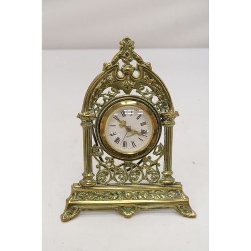 206 - A GERMAN MERCEDES GILT CLOCK