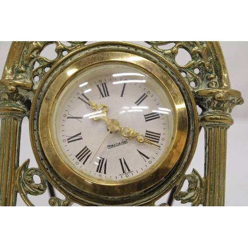 206 - A GERMAN MERCEDES GILT CLOCK