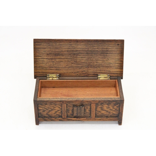 262 - A VINTAGE OAK TALLENT OLD BOND STREET MUSIC/ JEWELLERY BOX