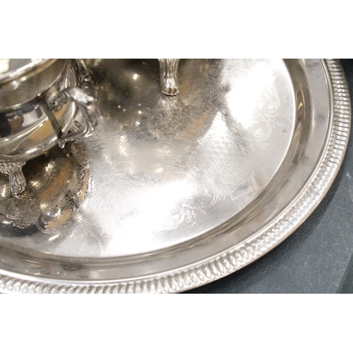 280 - A SILVER PLATED TEASET ON A TRAY