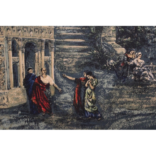 424 - A LARGE VINTAGE DEPICTION OF THE CAPULET AND MOUNTAGU HOUSES - ROMEO AND JULIET