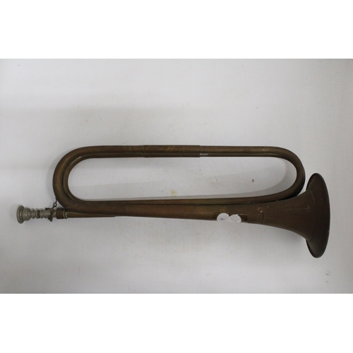 448 - A VINTAGE COPPER BUGLE