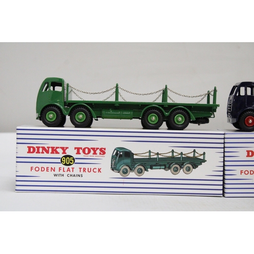 454 - TWO ATLAS DINKY MODELS TO INCLUDE, A 905 FODEN FLAT TRUCK WITH CHAIN AND A 942 FODEN 14 TON TANKER -... 