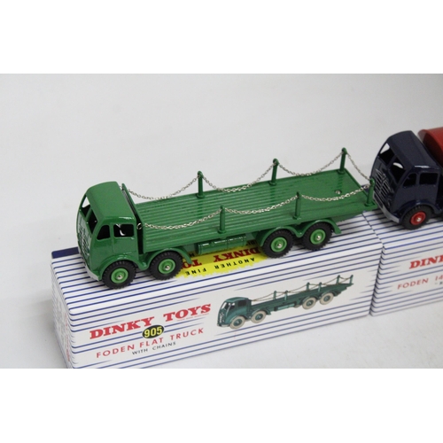 454 - TWO ATLAS DINKY MODELS TO INCLUDE, A 905 FODEN FLAT TRUCK WITH CHAIN AND A 942 FODEN 14 TON TANKER -... 