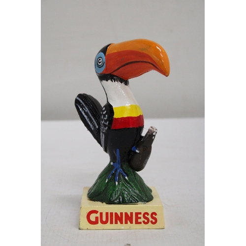 465 - A CAST GUINNESS TOUCAN, HEIGHT 16CM