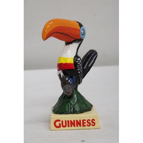 465 - A CAST GUINNESS TOUCAN, HEIGHT 16CM