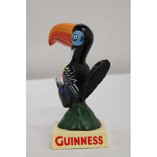 465 - A CAST GUINNESS TOUCAN, HEIGHT 16CM