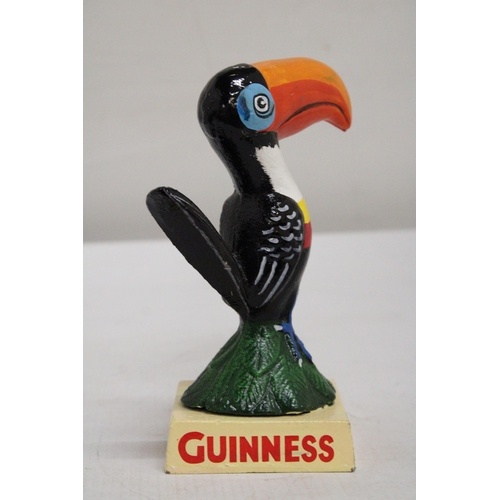 465 - A CAST GUINNESS TOUCAN, HEIGHT 16CM