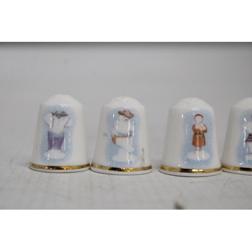 479A - A SET OF SIX RARE ROYAL DOULTON SNOWMAN THIMBLES