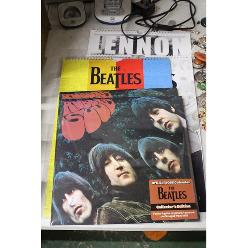 490 - FOUR BEATLES 2022 OFFICIAL CALENDARS PLUS ONE 2021 CALENDAR