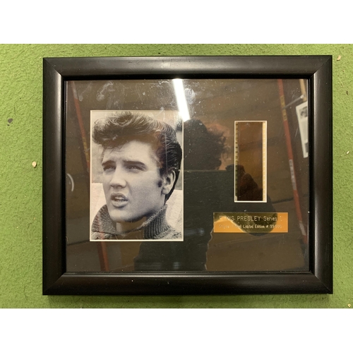 960 - THREE FRAMED ELVIS SERIES ONE, TWO AND THREE LIMITED EDITION REAL FILM REEL CELLS WITH CERTIFICATES