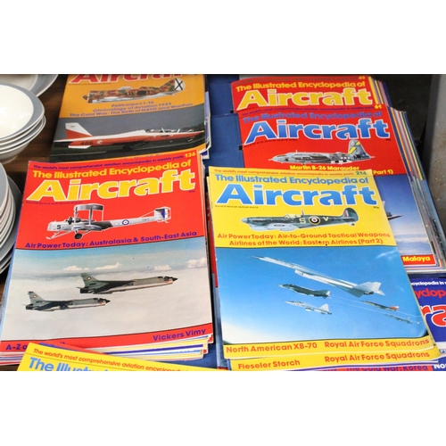 1032 - A LARGE QUANTITY OF ILLUSTRATED ENCYCLOPEDIA OF AIRCRAFT