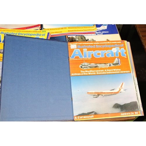 1032 - A LARGE QUANTITY OF ILLUSTRATED ENCYCLOPEDIA OF AIRCRAFT