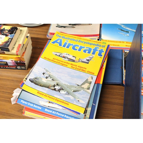 1032 - A LARGE QUANTITY OF ILLUSTRATED ENCYCLOPEDIA OF AIRCRAFT