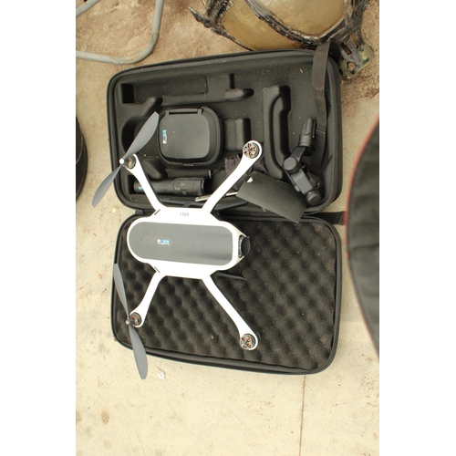 1509 - A GOPRO KARMA DRONE, GO PRO CAMERA, ACCESSORIES AND CARRY CASE