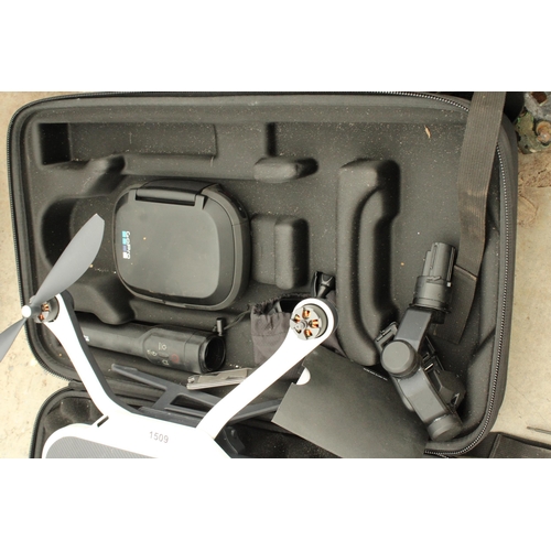 1509 - A GOPRO KARMA DRONE, GO PRO CAMERA, ACCESSORIES AND CARRY CASE