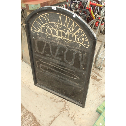 1808 - A WOODEN BLACK BOARD SIGN