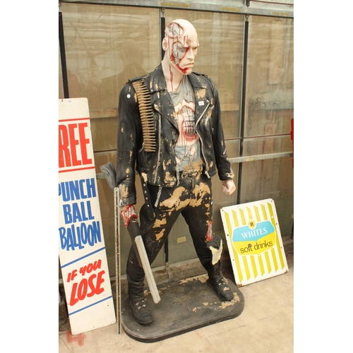 1896 - A LIFE SIZE FIBRE GLASS TERMINATOR FILM ADVERTISING FIGURE