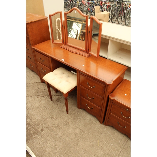 2575 - A SILENTNIGHT CABINETS DRESSING TABLE AND STOOL 56