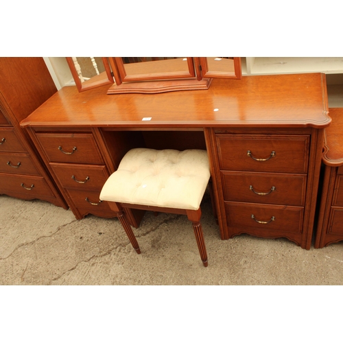 2575 - A SILENTNIGHT CABINETS DRESSING TABLE AND STOOL 56