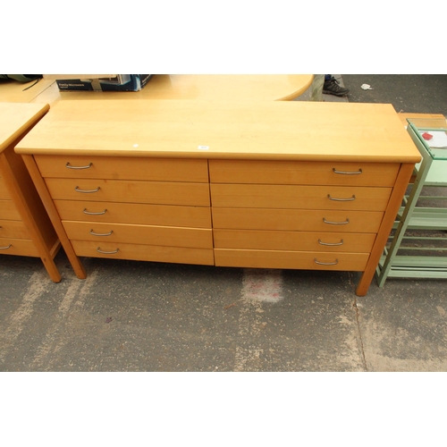 2625 - A STORAGE CHEST OF TEN DRAWERS 59' WIDE