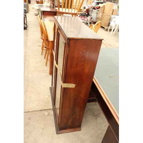 2705 - AN EDWARDIAN TWO DOOR GLAZED CABINET 34