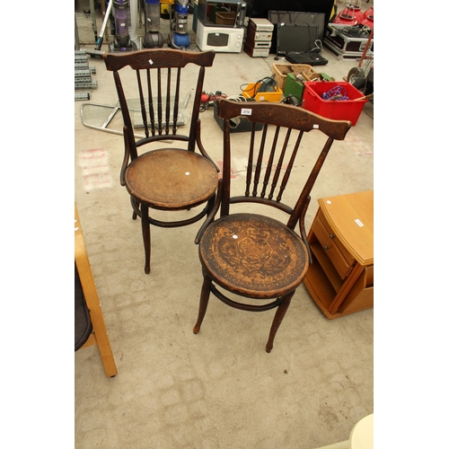 2719 - TWO BENTWOOD DINING CHAIRS