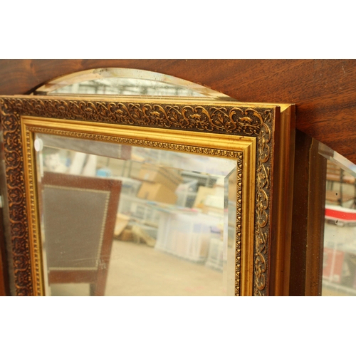 2750 - A GILT FRAMED BEVEL EDGE WALL MIRROR, 30