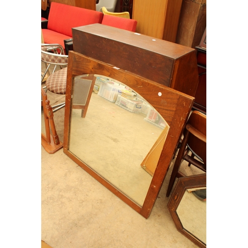 2750 - A GILT FRAMED BEVEL EDGE WALL MIRROR, 30