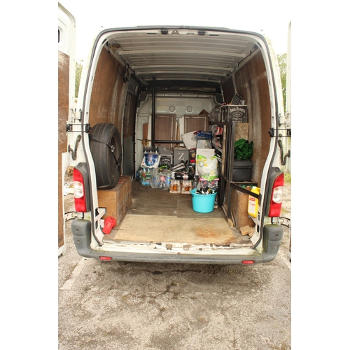 3395 - A RENAULT MASTER MM35DCI 100 ABS VAN WITH RACKING IN THE BACK KITTED OUT WITH RACKING FOR TRANSPORTI... 