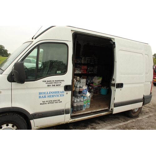 3395 - A RENAULT MASTER MM35DCI 100 ABS VAN WITH RACKING IN THE BACK KITTED OUT WITH RACKING FOR TRANSPORTI... 