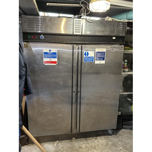 3541 - A LARGE STAINLESS STEEL UPRIGHT INDUSTRIAL FREEZER