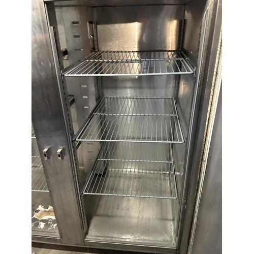 3541 - A LARGE STAINLESS STEEL UPRIGHT INDUSTRIAL FREEZER