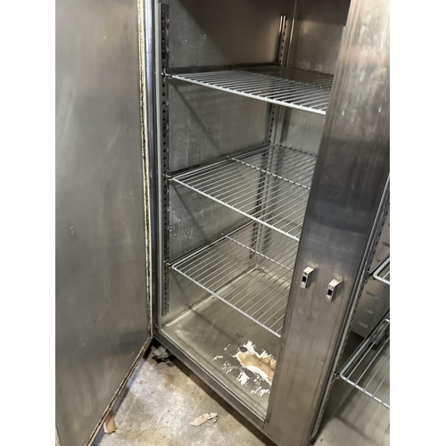 3541 - A LARGE STAINLESS STEEL UPRIGHT INDUSTRIAL FREEZER