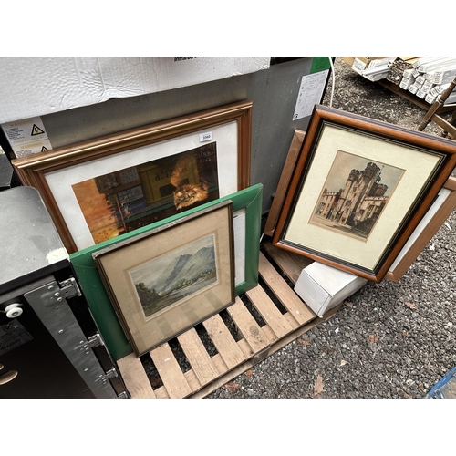 3560 - AN ASSORTMENT OF FRAMED PRINTS AND PICTURES