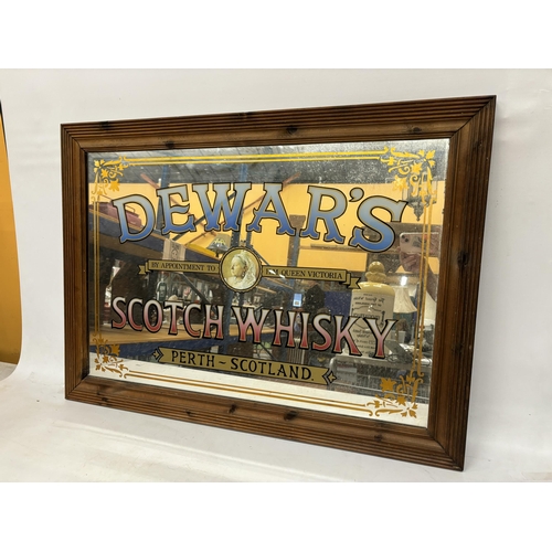 5 - A DEWARS SCOTCH WHISKY ADVERTISING MIRROR 71CM X 94CM