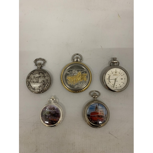 117 - FIVE POCKET WATCHES