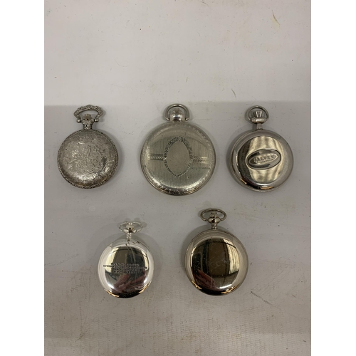 117 - FIVE POCKET WATCHES