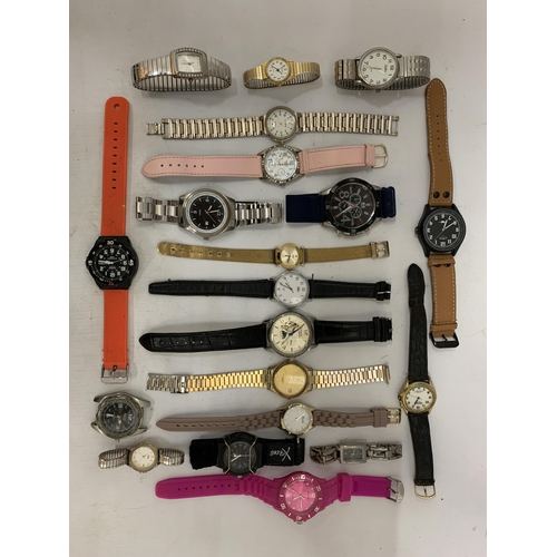 127 - A COLLECTION OF VINTAGE WATCHES TO INCLUDE CASIO, LIMIT, SEKONDA, ETC.,