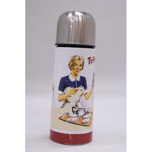 204 - A VINTAGE TYPHOO TEA VACUUM FLASK