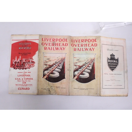 246 - A LIVERPOOL OVERHEAD RAILWAY BROCHURE 1928