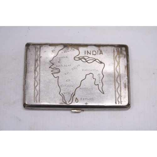 247 - AN OLD RAJ SOLDIER'S INSCRIBED CIGARETTE CASE