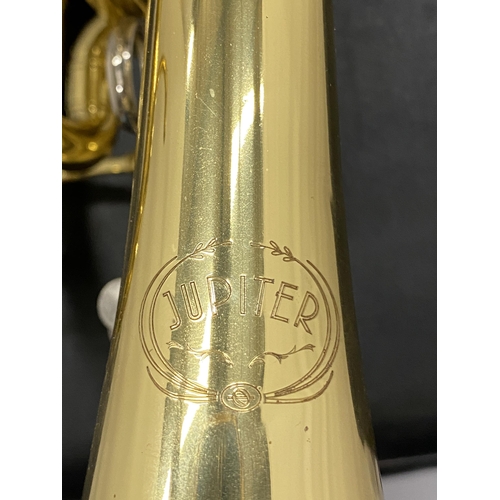 36 - A CASED JUPITER JCR-520M CORNET WITH MOUTHPIECE