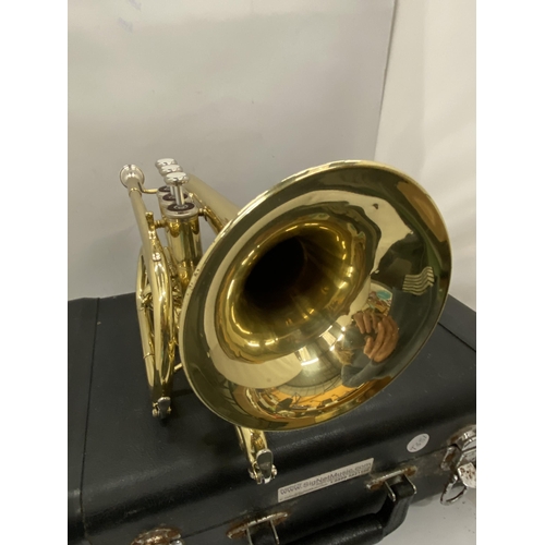 36 - A CASED JUPITER JCR-520M CORNET WITH MOUTHPIECE