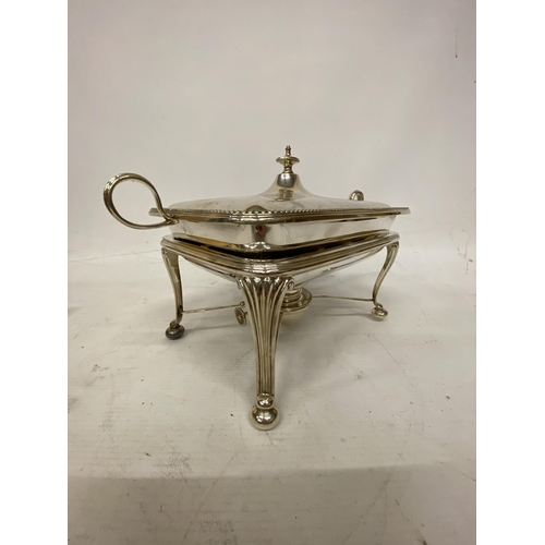 9 - A WILLIAM HUTTON & SONS CROSSED ARROWS SILVER PLATE CHAFING DISH