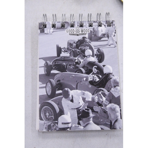 299 - A RACING CAR AUTOGRAPH BOOK TO INCLUDE AUTOGRAPHS FROM LAFFITE, MANSELL, ARNOUX, HAKINNEN, ETC.,