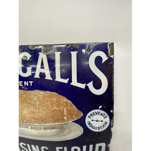 48 - AN ORIGINAL 1920'S MCDOUGALL'S SELF-RAISING FLOUR ENAMELLED SIGN - 56 X 41 CM