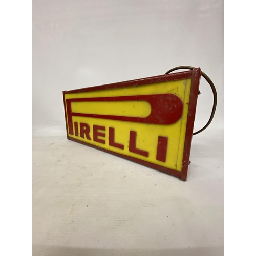 62 - A PIRELLI ILLUMINATED LIGHT BOX  SIGN- 53 CM (W) 23 CM (H)